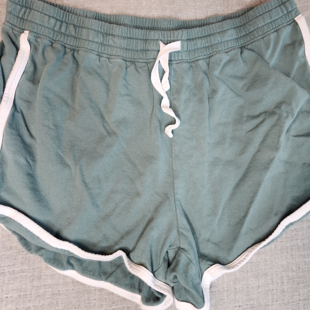 Aeropostale Tomboy retro short MWomen's Teal Shorts with White Trim loungewear - Picture 3 of 12